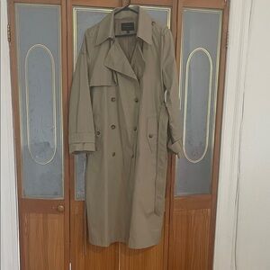 Banana Republic Double-Breasted Khaki Trench Coat